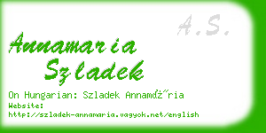 annamaria szladek business card